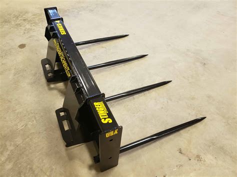 skid steer square bale attachment|double bale spear attachment.